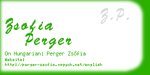 zsofia perger business card
